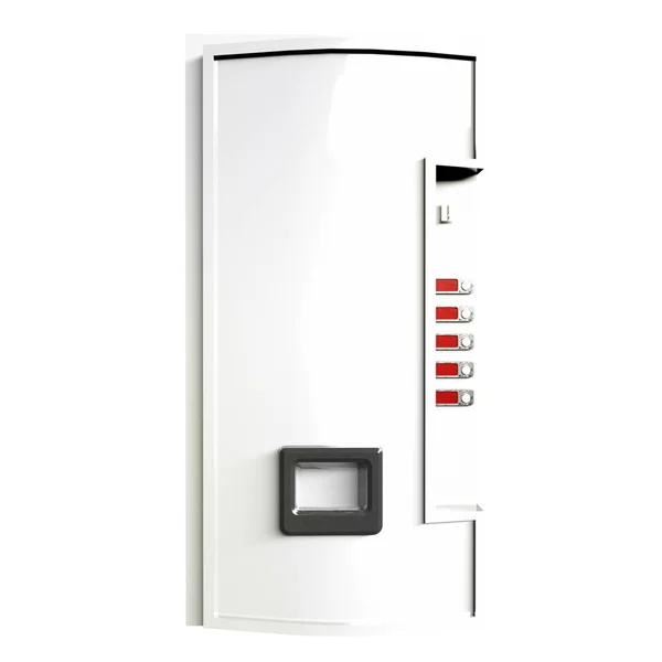 Máquina de venda automática de refrigerantes isolada no fundo branco. ilustração 3d — Fotografia de Stock