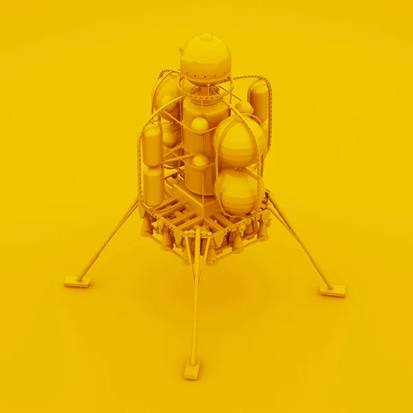 Жёлтый космос. 3D иллюстрация — стоковое фото