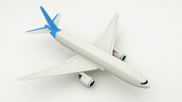 飛行機旅客機アイソメコンセプト。航空機の車両。3Dイラスト — ストック写真