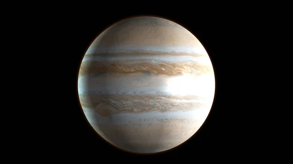Планета Юпитер в открытом космосе. 3D рендеринг — стоковое фото