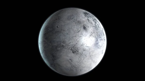 Карликовая планета Эрис в открытом космосе. 3D рендеринг — стоковое фото