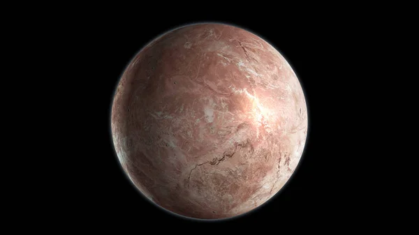 Макемейк, карликовая планета изолирована на черном фоне. 3D рендеринг — стоковое фото