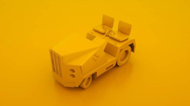 Araba havaalanı bagajı. Minimal fikir kavramı. 3d illüstrasyon