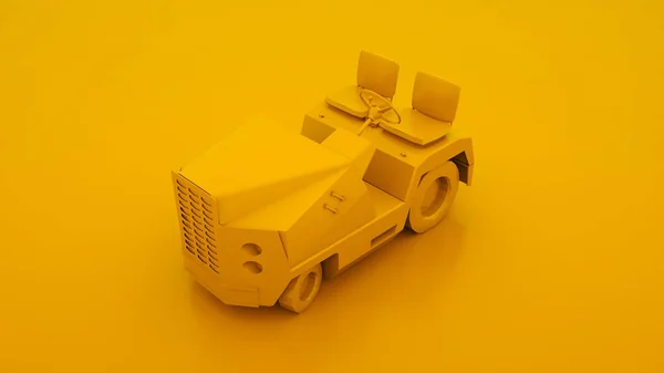 車の空港手荷物。最小限のアイデアコンセプト。3Dイラスト — ストック写真