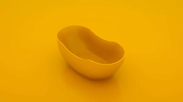 Banheira moderna isolada em fundo amarelo. ilustração 3d . — Fotografia de Stock