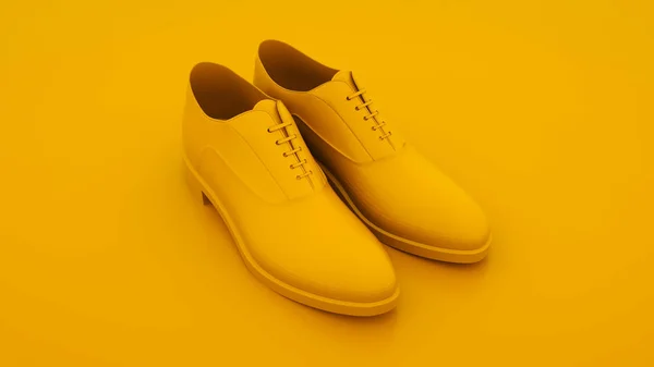Men\'s shoes. Minimal idea concept. 3d illustration