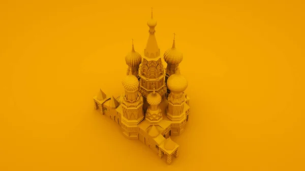 Símbolo de Moscou Catedral de São Basílio, Rússia. ilustração 3d — Fotografia de Stock