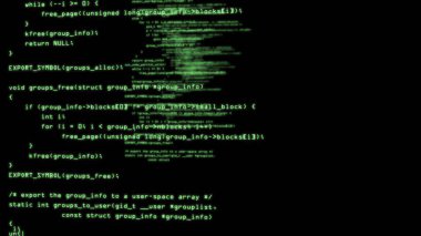 Sanal alanda bilgisayar kodu. Soyut teknoloji programlama kodu. 3d illüstrasyon