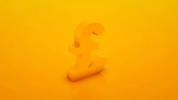 Símbolo de euro isolado no fundo de cor amarela. ilustração 3d — Fotografia de Stock