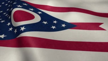 Ohio 'nun bayrağı rüzgarda sallanıyor. Gerçekçi ABD bayrak geçmişi