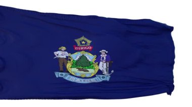 Maine Flag, Gerçekçi Animasyon 'u izole etti. Kusursuz Döngü, 4K