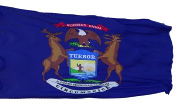 Michigan Bayrağı Gerçekçi Animasyon 'u tecrit etti. Kusursuz Döngü, 4K