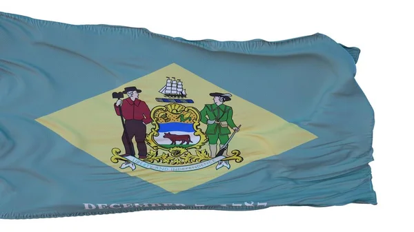 Delaware Flagge isoliert auf weißem Hintergrund. 3D-Illustration — Stockfoto