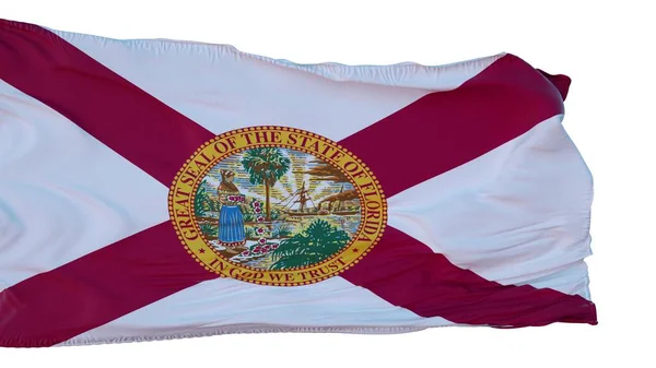 Florida Flag isolated on white background. 3d illustration — Stock Photo, Image