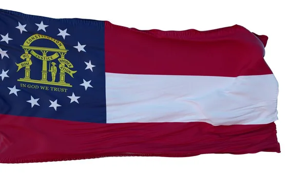 Georgia Flag isolated on white background. 3d illustration — Stock Photo, Image