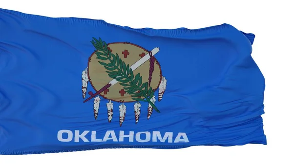 Oklahoma Flagge isoliert auf weißem Hintergrund. 3D-Illustration — Stockfoto