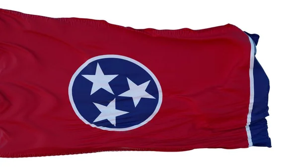 Tennessee Vlag geïsoleerd op witte achtergrond. 3d illustratie — Stockfoto