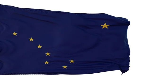 Σημαία Αλάσκας απομονωμένη σε λευκό φόντο. 3D εικονογράφηση — Φωτογραφία Αρχείου