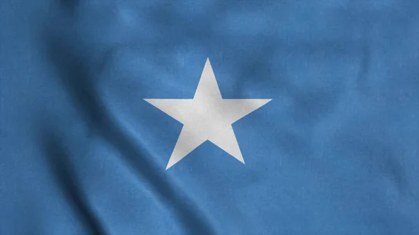 Bandera Nacional de Somalia ondeando en el viento. ilustración 3d —  Fotos de Stock