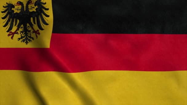 Видео с флагом Германии, размахивающее ветром. Реальное положение дел — стоковое видео