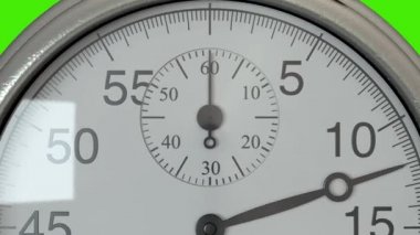 Yeşil ekranda animasyon kronometresi. 4K