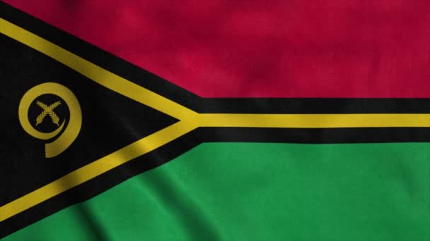 Vanuatu flag waving in the wind. 4K — Stock Video