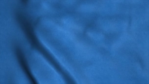 Vinka Blå Flagg Animation Sömlös Loop. Blå bakgrund flagga video viftar i vinden — Stockvideo