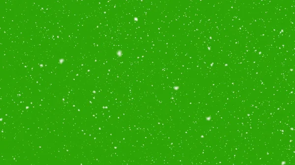 Nieve sobre fondo de pantalla verde. renderizado 3d —  Fotos de Stock