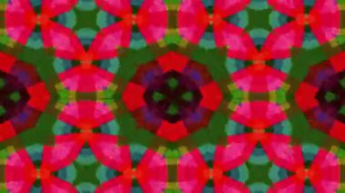 Kaleydoskop VJ Döngü Arkaplanı. Soyut psikedelik kaleydoskop deseni