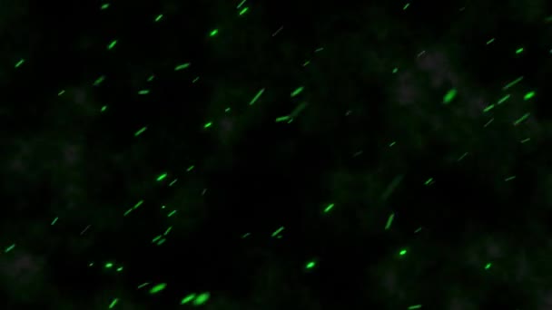 เปลวไฟสีเขียวจากฟืน การ์ตูนไฟแอนิเมชั่น ไฟเวทมนตร์ — วีดีโอสต็อก