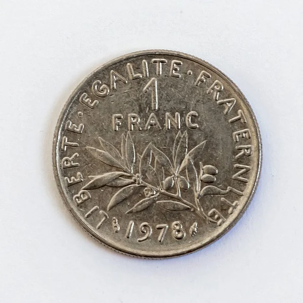 Frankrike Franska Mynt Franc 1978 — Stockfoto