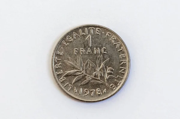 Frankrijk Franse Munt Één Franc 1978 — Stockfoto