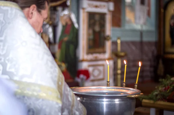 Dnipro Ucrânia Agosto 2017 Casamento Igreja Ortodoxa — Fotografia de Stock