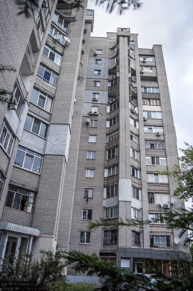 Insulation Facade Multi Storey Residential Building Sky — Stock Photo, Image