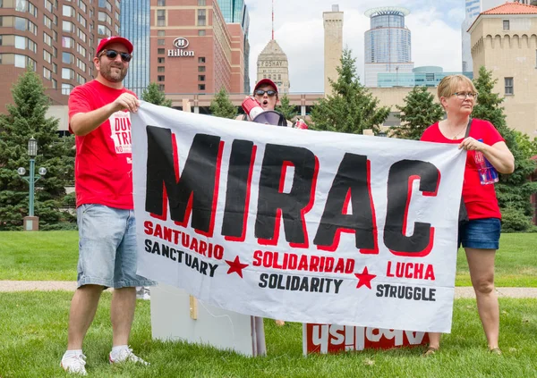 Minneapolis Usa June 2018 Unidentified Individual Carrying Sign Saying Abolish — Stock Photo, Image