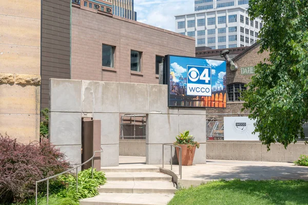 Minneapolis Usa June 2018 Wcco Television Radio Headquarters Logo Sign — Stock Photo, Image