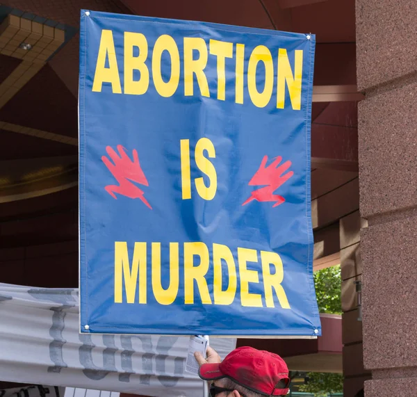 Minneapolis Usa June 2018 Unidentified Individual Holding Sign Public Abortion — Stock Photo, Image