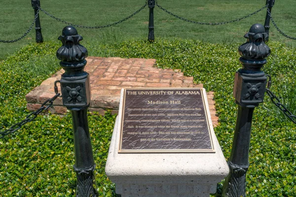 Tuscaloosa Usa Junio 2018 Footings Madison Hall Campus Universidad Alabama — Foto de Stock