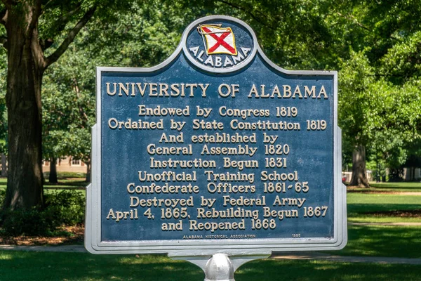 Tuscaloosa Usa Junio 2018 Cartel Histórico Asociación Histórica Alabama Campus —  Fotos de Stock