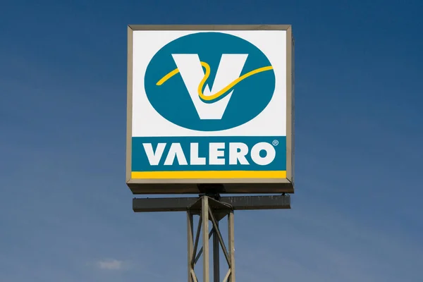 Oxford Usa Junio 2018 Señal Gasolinera Automóviles Valero Valero Energy — Foto de Stock