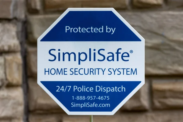 Хадсон Сша Вересня 2018 Simplisafe Домашньої Безпеки Системи Товарний Знак — стокове фото