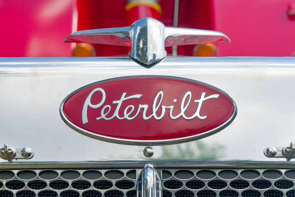 Paul Usa Août 2018 Grille Semi Remorque Peterbit Logo Marque — Photo