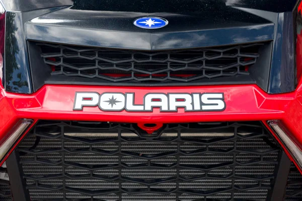 圣保罗 2018年8月29日 北极星所有地形车辆细节和商标标志 北极星工业是美国雪橇 亚视和邻电动汽车的制造商 — 图库照片