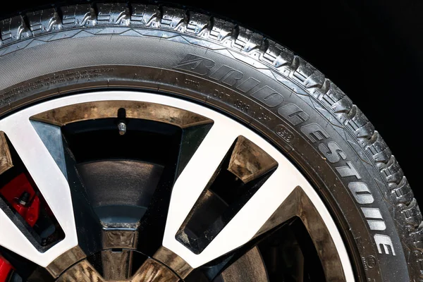 Paul Usa Srpna 2018 Detail Pneumatiky Bridgestone Ochranné Známky Bridgestone — Stock fotografie