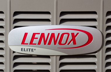 ST. PAUL, MN/USA - OCTOBER 30, 2018: Lennox Corporation trademark logo and trademark. Lennox International Inc. makes climate control products. clipart