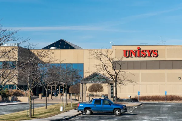 圣保罗 Usa 2018年11月18日 Unisys 企业校园和商标标志 Unisys 公司是一家美国全球信息技术公司 — 图库照片