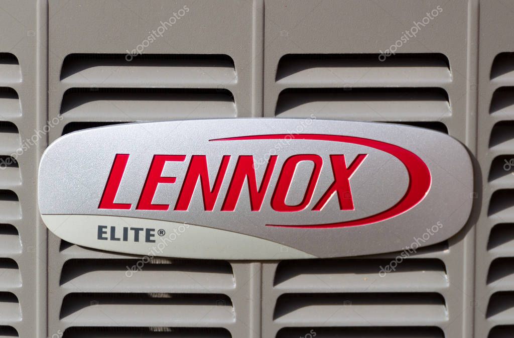 ST. PAUL, MN/USA - OCTOBER 30, 2018: Lennox Corporation trademark logo and trademark. Lennox International Inc. makes climate control products.
