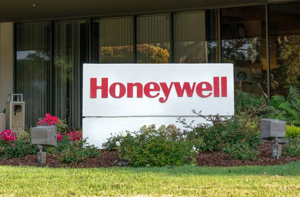 Sunnyvale Usa October 2018 Honeywell Exterior Sign Trademark Logo — Stock Photo, Image