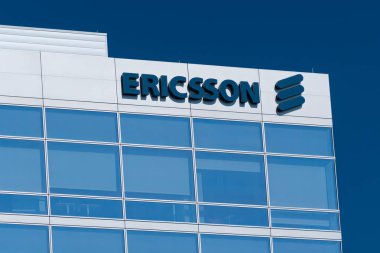 Santa Clara, Ca/Amerika Birleşik Devletleri - 20 Ekim 2018: Ericsson Corporation Silikon Vadisi karargahı. Ericsson bir ağ ve telekomünikasyon şirketidir.