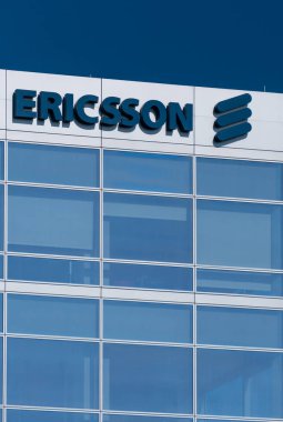 Santa Clara, Ca/Amerika Birleşik Devletleri - 20 Ekim 2018: Ericsson Corporation Silikon Vadisi karargahı. Ericsson bir ağ ve telekomünikasyon şirketidir.